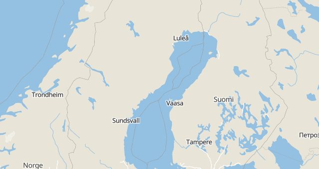 Karta som med röd fyrkant ramar in Umeå, Västerbottens län