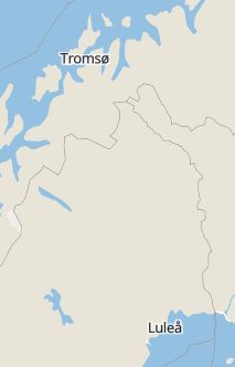 Översiktskarta som visar hela Sverige med en markör som visar ungefär var händelsen inträffat