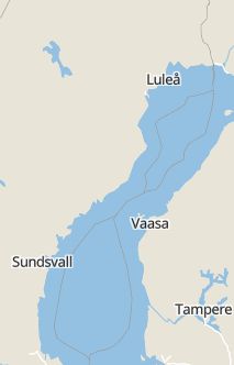 Översiktskarta som visar hela Sverige med en markör som visar ungefär var händelsen inträffat