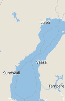 Översiktskarta som visar hela Sverige med en markör som visar ungefär var händelsen inträffat