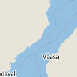 Karta som med röd fyrkant ramar in Täfteå, Umeå, Västerbottens län