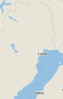 Översiktskarta som visar hela Sverige med en markör som visar ungefär var händelsen inträffat