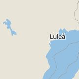 Karta som med röd fyrkant ramar in Strömnäs, Piteå, Norrbottens län