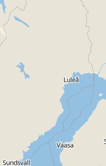 Översiktskarta som visar hela Sverige med en markör som visar ungefär var händelsen inträffat