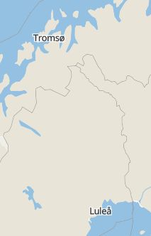 Översiktskarta som visar hela Sverige med en markör som visar ungefär var händelsen inträffat