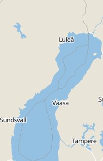 Översiktskarta som visar hela Sverige med en markör som visar ungefär var händelsen inträffat