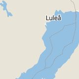 Karta som med röd fyrkant ramar in Skellefteå, Gamla Kågevägen, Umeå, Västerbottens län