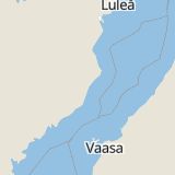 Karta som med röd fyrkant ramar in Sikeå, Robertsfors, Skäran, Terminalgatan, Vilhelmina, Västerbottens län