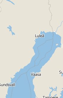 Översiktskarta som visar hela Sverige med en markör som visar ungefär var händelsen inträffat
