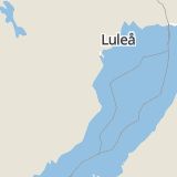 Karta som med röd fyrkant ramar in Slalomvägen, Eriksberg, Skellefteå, Västerbottens län