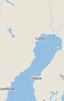 Översiktskarta som visar hela Sverige med en markör som visar ungefär var händelsen inträffat