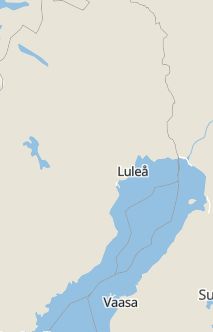 Översiktskarta som visar hela Sverige med en markör som visar ungefär var händelsen inträffat