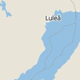 Karta som med röd fyrkant ramar in Nöppelbergsvägen, Skellefteå, Västerbottens län