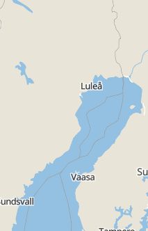 Översiktskarta som visar hela Sverige med en markör som visar ungefär var händelsen inträffat