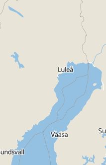 Översiktskarta som visar hela Sverige med en markör som visar ungefär var händelsen inträffat