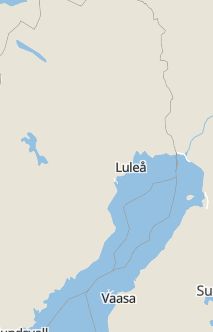 Översiktskarta som visar hela Sverige med en markör som visar ungefär var händelsen inträffat