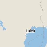 Karta som med röd fyrkant ramar in Luleå, Södra Sunderbyn, Kalix, Övertorneå, Finlandsvägen, Boden, Arjeplog, Arvidsjaur, Gällivare, Klövervägen, Norrbottens län