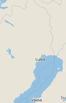 Översiktskarta som visar hela Sverige med en markör som visar ungefär var händelsen inträffat