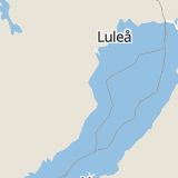 Karta som med röd fyrkant ramar in Mekanvägen, Skellefteå, Västerbottens län