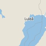 Karta som med röd fyrkant ramar in Svensbyn, Piteå, Norrbottens län