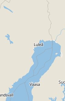 Översiktskarta som visar hela Sverige med en markör som visar ungefär var händelsen inträffat