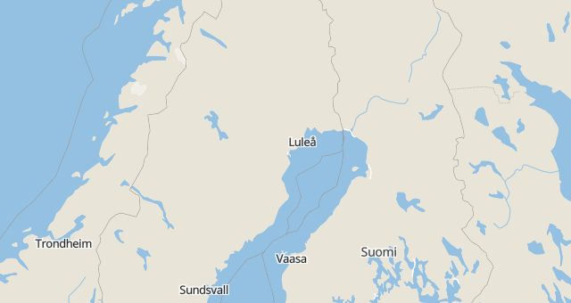 Karta som med röd fyrkant ramar in Luleå, Alvik, Piteå, Böle, Norrbottens län