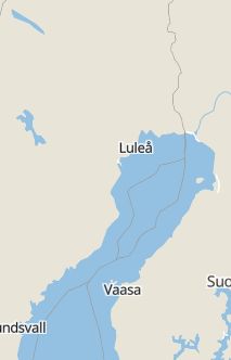 Översiktskarta som visar hela Sverige med en markör som visar ungefär var händelsen inträffat