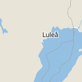 Karta som med röd fyrkant ramar in Nya Älvvägen, Öjebyn, Piteå, Norrbottens län