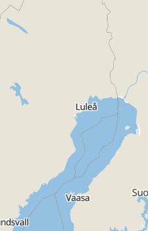 Översiktskarta som visar hela Sverige med en markör som visar ungefär var händelsen inträffat