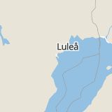 Karta som med röd fyrkant ramar in Hammarvägen, Öjebyn, Piteå, Norrbottens län