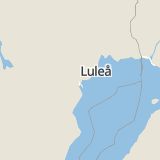 Karta som med röd fyrkant ramar in Norrfjärden, Piteå, Norrbottens län