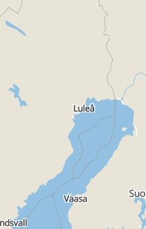 Översiktskarta som visar hela Sverige med en markör som visar ungefär var händelsen inträffat