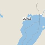 Karta som med röd fyrkant ramar in Piteå, Norrbottens län