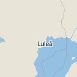 Karta som med röd fyrkant ramar in Mjösjön, Boden, Norrbottens län