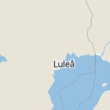 Karta som med röd fyrkant ramar in Boden, Piteå, Garnisonen, Glimmervägen, Heden, Industrigatan, Annelund, Norrbottens län