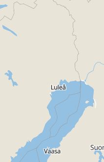 Översiktskarta som visar hela Sverige med en markör som visar ungefär var händelsen inträffat