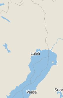 Översiktskarta som visar hela Sverige med en markör som visar ungefär var händelsen inträffat