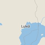 Karta som med röd fyrkant ramar in Drottninggatan, Boden, Norrbottens län