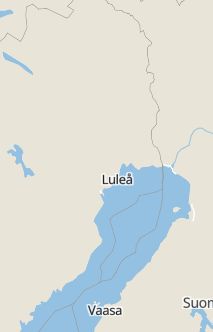 Översiktskarta som visar hela Sverige med en markör som visar ungefär var händelsen inträffat