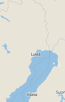 Översiktskarta som visar hela Sverige med en markör som visar ungefär var händelsen inträffat