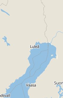 Översiktskarta som visar hela Sverige med en markör som visar ungefär var händelsen inträffat