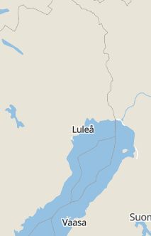 Översiktskarta som visar hela Sverige med en markör som visar ungefär var händelsen inträffat