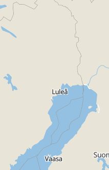 Översiktskarta som visar hela Sverige med en markör som visar ungefär var händelsen inträffat