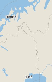 Översiktskarta som visar hela Sverige med en markör som visar ungefär var händelsen inträffat