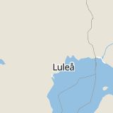 Karta som med röd fyrkant ramar in Luleå, Älvsbyvägen, Antnäs, Gällivare, Kiruna, Svartbjörnsbyn, Bodens Kommun, Norrbottens län