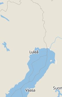 Översiktskarta som visar hela Sverige med en markör som visar ungefär var händelsen inträffat