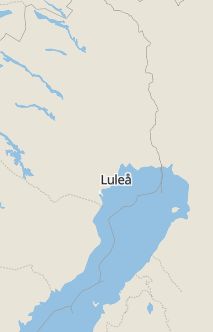 Översiktskarta som visar hela Sverige med en markör som visar ungefär var händelsen inträffat