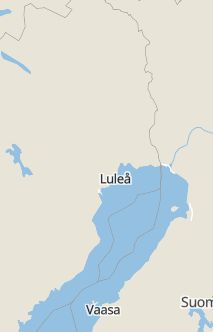 Översiktskarta som visar hela Sverige med en markör som visar ungefär var händelsen inträffat