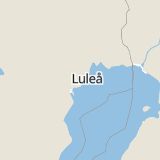 Karta som med röd fyrkant ramar in Bredviken, Antnäs, Luleå, Norrbottens län