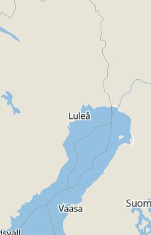 Översiktskarta som visar hela Sverige med en markör som visar ungefär var händelsen inträffat